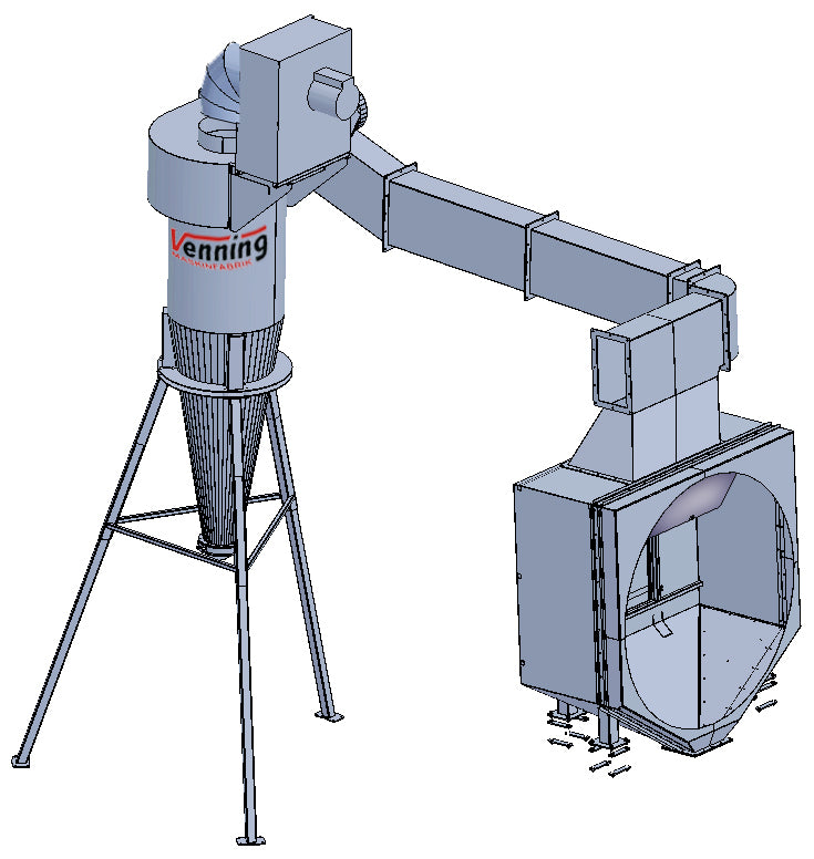 Cyklon for Tromletørrer