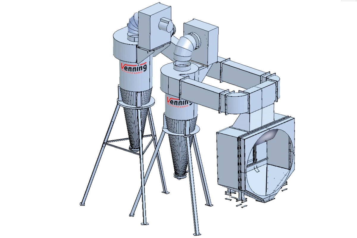 Cyklon for Tromletørrer