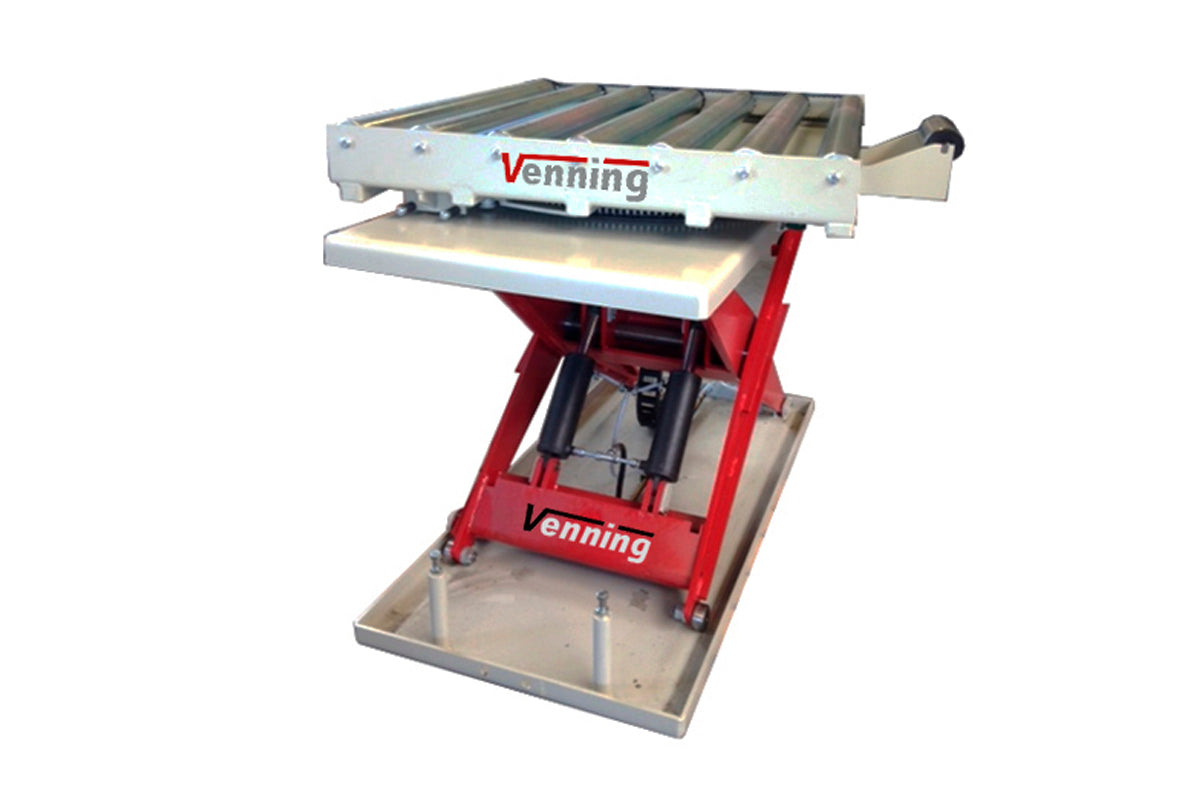 Løftebord med rullebane og drej