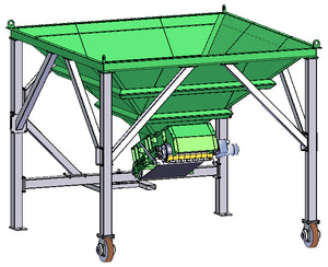 Material silo Movable with conveyor